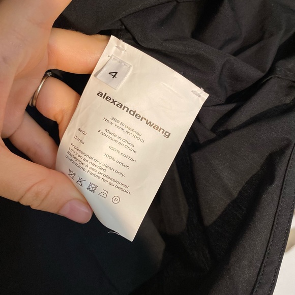 EUC ALEXANDER WANG Women's Cross-Front Shirt Dress $395 4 - Picture 7 of 11